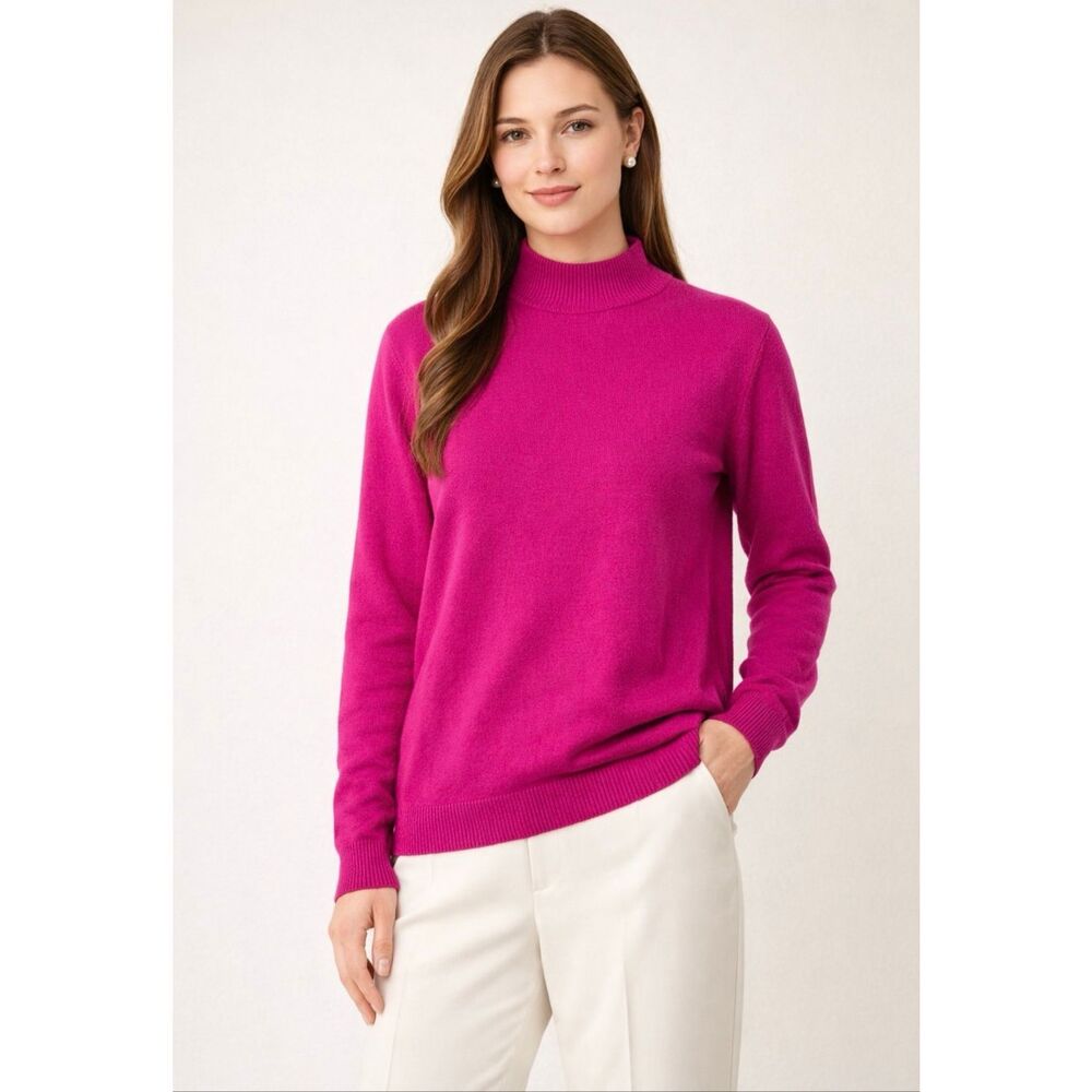 Marimekko Marmori Solid Fuchsia Wool Sweater Size L